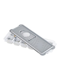 Silicone Ice Tray with Lid Leakproof Easy-Fill Spout Ice Tray