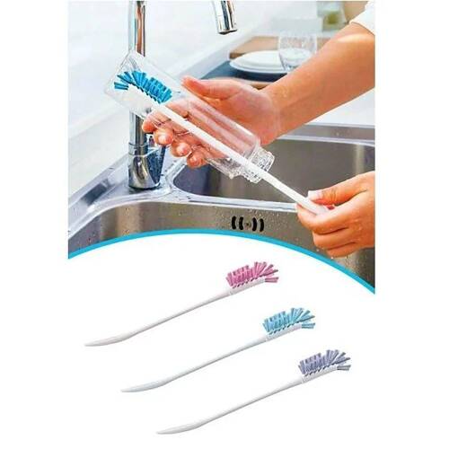 Şişe Erlen Beher Balon Temizleme Fırçası Bej - 3