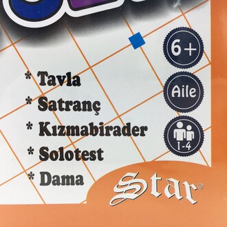 Star 5'li Oyun Seti Satranç Dama Tavla Kızmabirader Solo Test - Thumbnail
