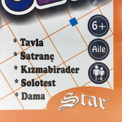 Star 5'li Oyun Seti Satranç Dama Tavla Kızmabirader Solo Test