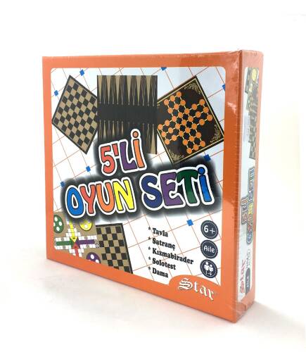 Star 5'li Oyun Seti Satranç Dama Tavla Kızmabirader Solo Test - 2