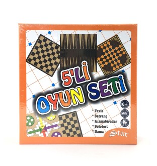 Star 5'li Oyun Seti Satranç Dama Tavla Kızmabirader Solo Test - 3