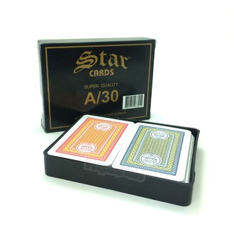 Star Oyun - Star A-30 2 Deste İskambil Oyun Kağıdı A-K-Q-J