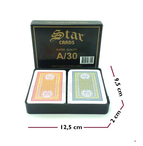 Star A-30 2 Deste İskambil Oyun Kağıdı A-K-Q-J - 7