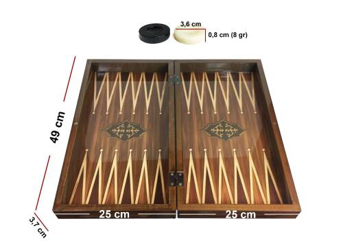Star Antik Ceviz Tavla Takımı - 3