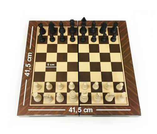 Star Antik Ceviz Tavla ve Satranç Takımı - 3