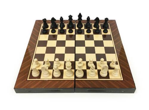 Star Antik Ceviz Tavla ve Satranç Takımı - 7