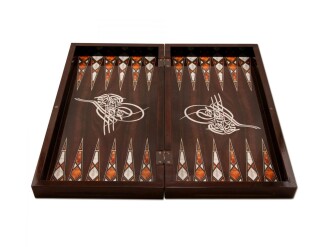 Star Antik Osmanlı Tuğrası Tavla Takımı - 4