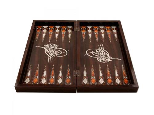 Star Antik Osmanlı Tuğrası Tavla Takımı - 4