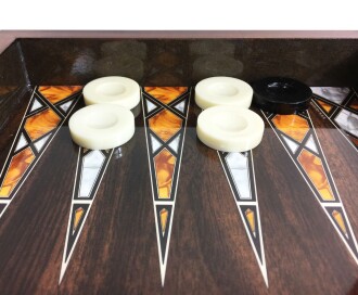 Star Antik Osmanlı Tuğrası Tavla Takımı - 6