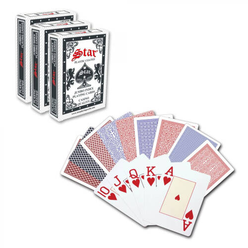 Star Black Jack Oyun Kağıdı Yarı Plastik - 1
