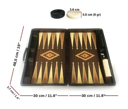 Star Deri Çantalı Tavla Büyük Boy - 4