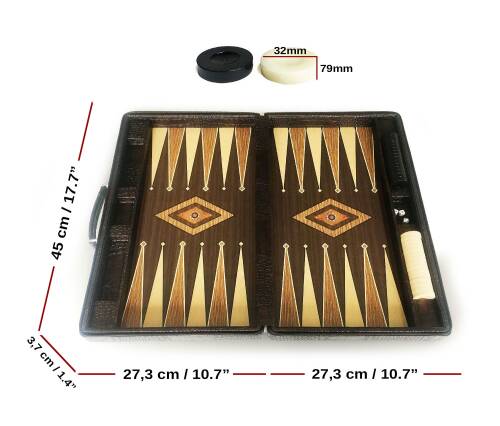 Star Deri Çantalı Tavla Orta Boy - 4