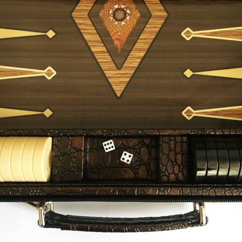 Star Deri Çantalı Tavla Orta Boy - 5