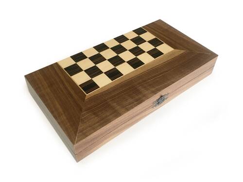 Aegean Massive Veneer Backgammon + Chess Set Large 50 cm - 19.6&quot; - 10