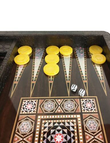 Star Elit Lüks Deri Çantalı Tavla Takımı - 5