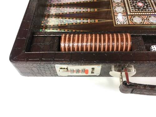 Star Elit Lüks Deri Çantalı Tavla Takımı - 6