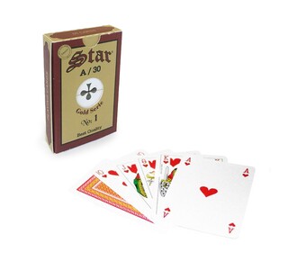 Star Oyun - Star Gold İskambil Briç Oyun Kağıdı 1 Deste A-K-Q-J