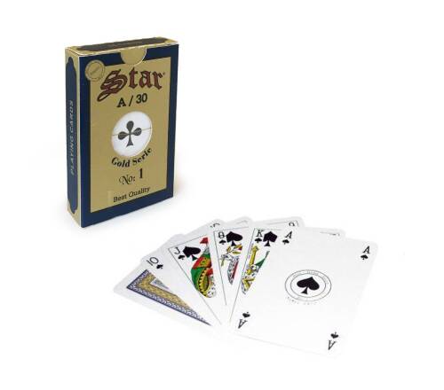 Star Gold İskambil Briç Oyun Kağıdı 1 Deste A-K-Q-J - 2