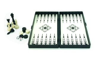 Star Magnetic Backgammon Chess and Checkers Set