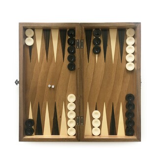 Star Oyun - Carved Walnut Backgammon Set