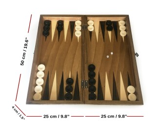 Star Oymalı Masif Ceviz Tavla - 4