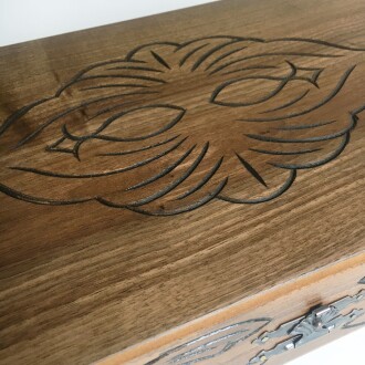 Star Oymalı Masif Ceviz Tavla - 7