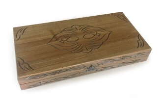 Star Oymalı Masif Ceviz Tavla - 9