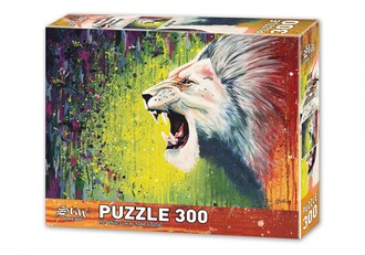 Star Oyun Beyaz Aslan 300 Parça Puzzle - Thumbnail