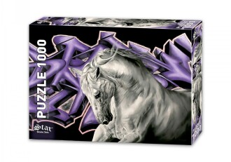 Star Oyun Beyaz At 1000 Parça Puzzle 