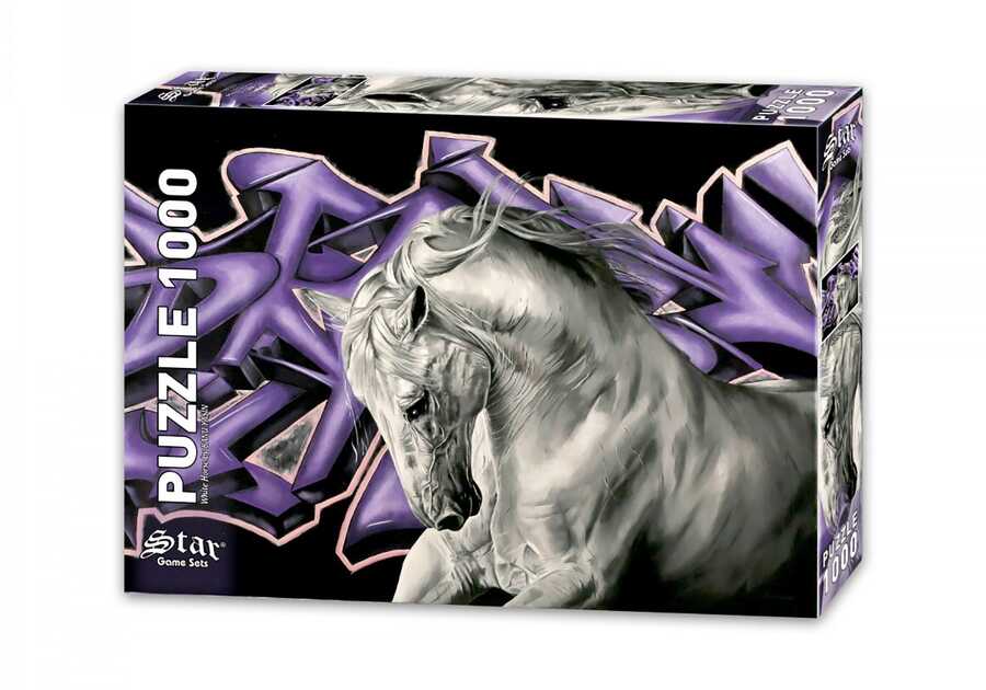  Star Oyun Beyaz At 1000 Parça Puzzle