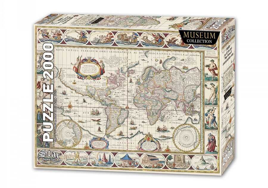  Star Oyun Dünya Haritası Iı 2000 Parça Puzzle