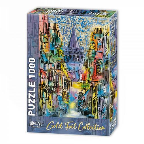 Star Oyun Galata Kulesi Altın Varaklı 1000 Parça Puzzle Varaklı
