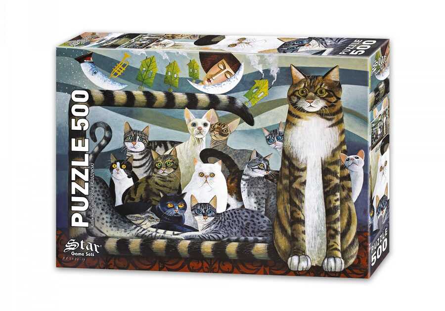  Star Oyun Kedi Ailesi 500 Parça Puzzle