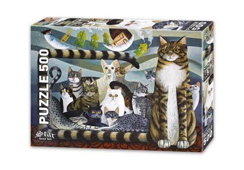 Star Oyun Kedi Ailesi 500 Parça Puzzle - 1