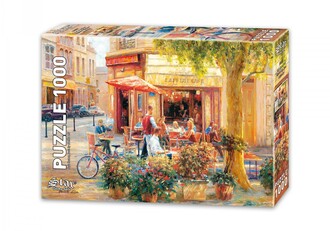 Star Oyun Köşedeki Cafe Paris 1000 Parça Puzzle - Thumbnail