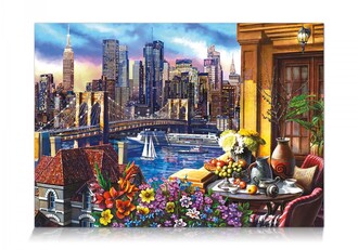 Star Oyun Uyumayan Şehir Brooklyn 2000 Parça Puzzle - Thumbnail