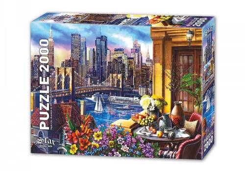 Star Oyun Uyumayan Şehir Brooklyn 2000 Parça Puzzle - 1