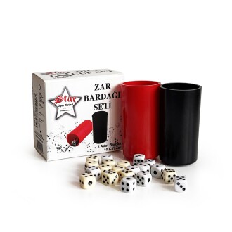 Star Oyun Zar Atma Kutusu 2'li Plastik ve 10 Çift Zar - 2