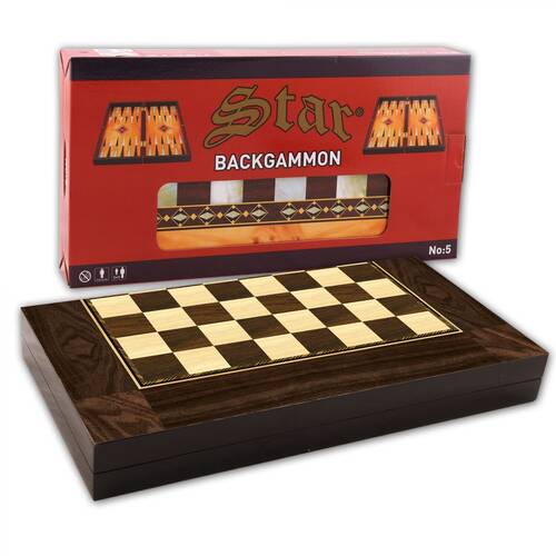 Star Polyester Walnut Backgammon Set Big