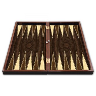 Star Polyester Walnut Backgammon Set Big - Thumbnail