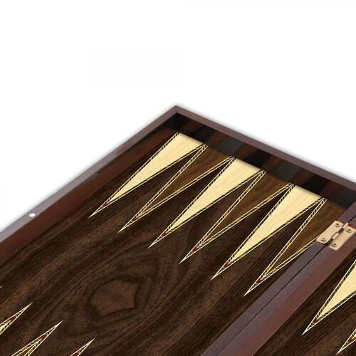 Star Polyester Walnut Backgammon Set Big