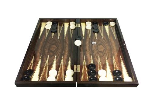Star Polyester Walnut Backgammon Set Big