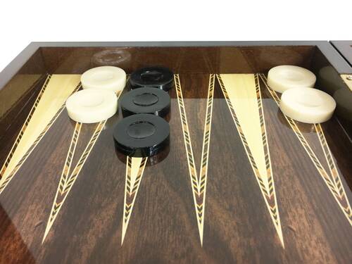 Star Polyester Walnut Backgammon Set Big