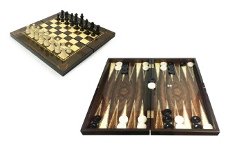 Chess and Backgammon Set of 2 Big Size Polyester