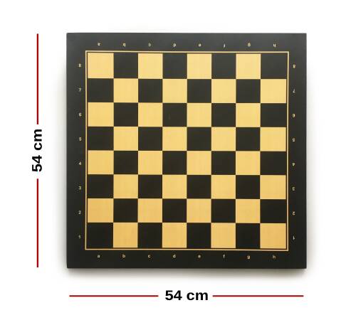 Star Polyester Kaplama Satranç Tablası Siyah 54X54 cm - 3