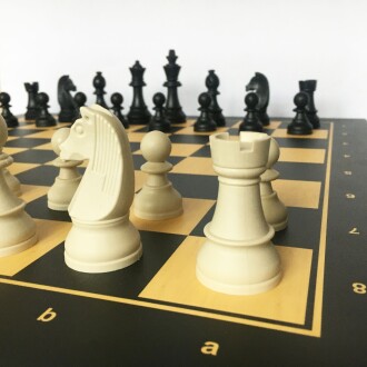 Star Polyester Kaplama Satranç Takımı Siyah 54X54 cm - 2