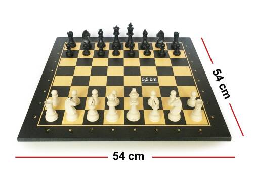 Star Polyester Kaplama Satranç Takımı Siyah 54X54 cm - 3