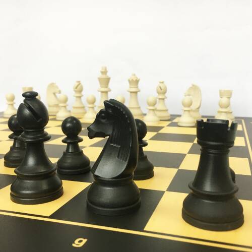 Star Polyester Kaplama Satranç Takımı Siyah 54X54 cm - 6