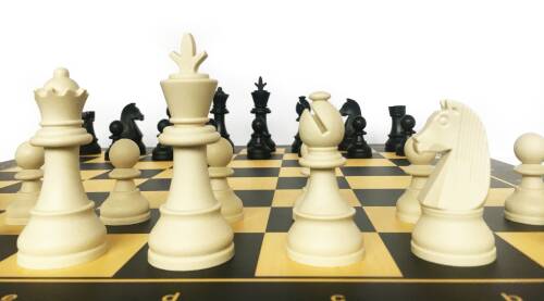 Star Polyester Kaplama Satranç Takımı Siyah 54X54 cm - 9